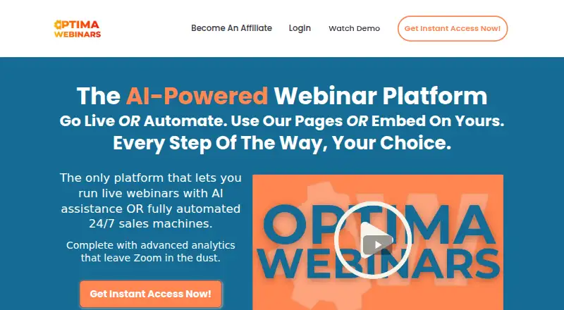 OptimaWebinars's own site