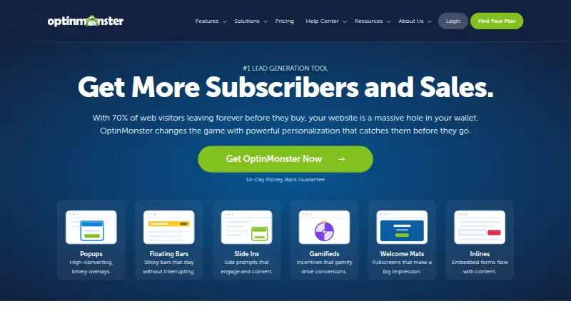 OptinMonster's own site