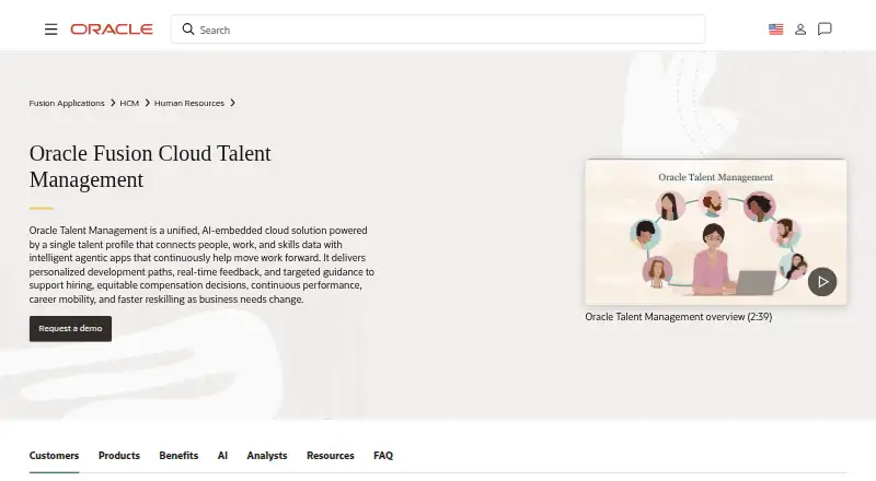 Oracle Cloud HCM's own site