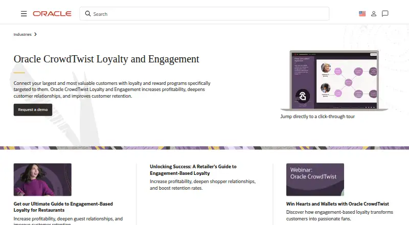 Oracle Loyalty Cloud's own site