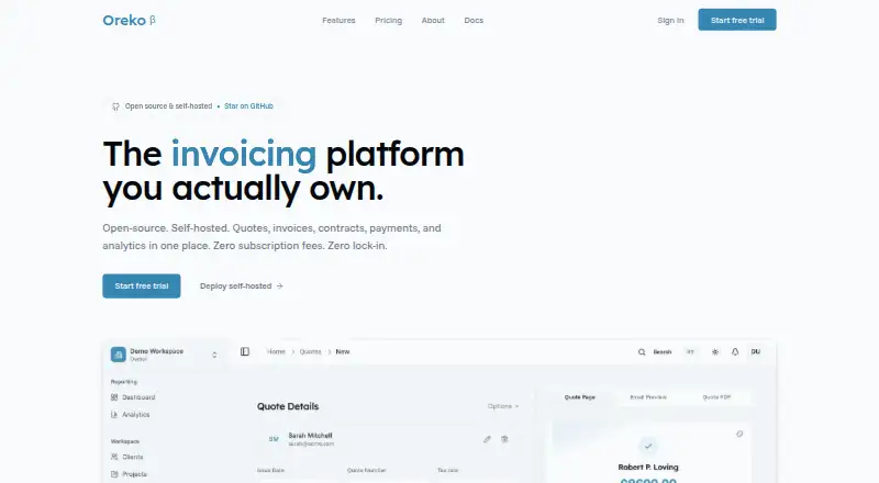 Oreko's own site