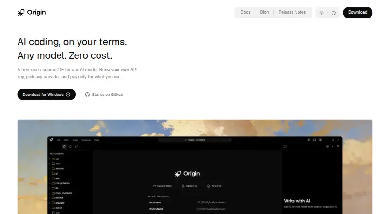 Origin's own site