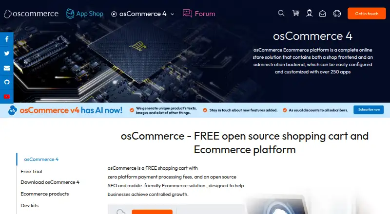 osCommerce's own site