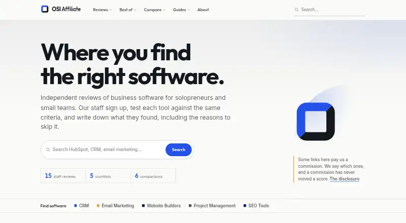 OSI Affiliate Software's own site