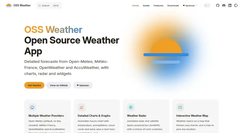 OSS Weather's own site