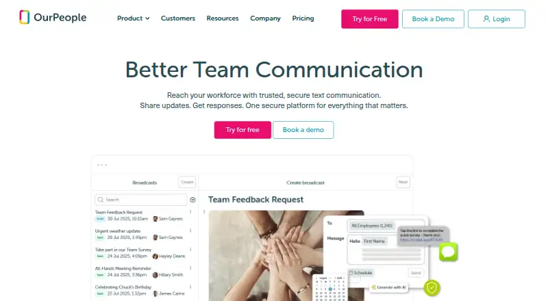 OurPeople's own site