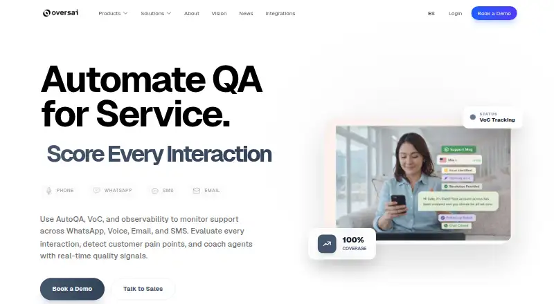 Oversai Service Quality Intelligence's own site