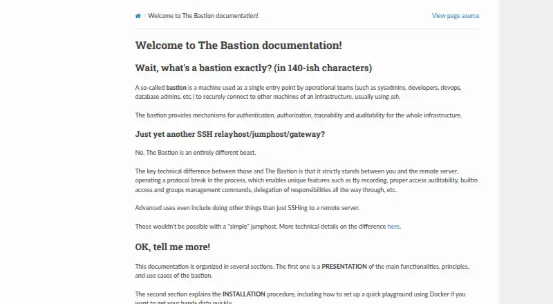 The Bastion's own site