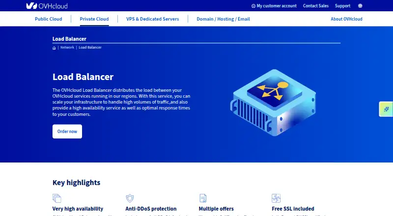 OVHcloud Load Balancer's own site