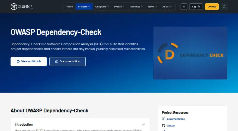 OWASP Dependency-Check's own site