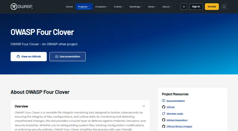 OWASP Four Clover's own site