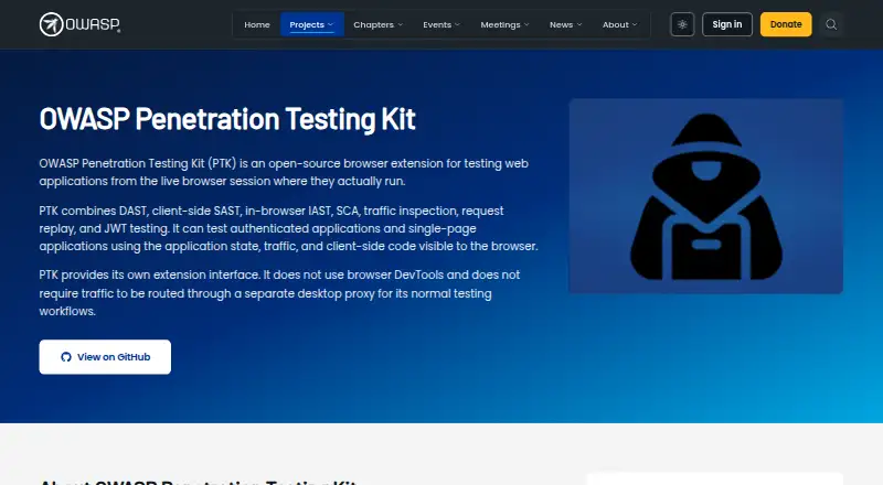 OWASP Penetration Testing Kit's own site