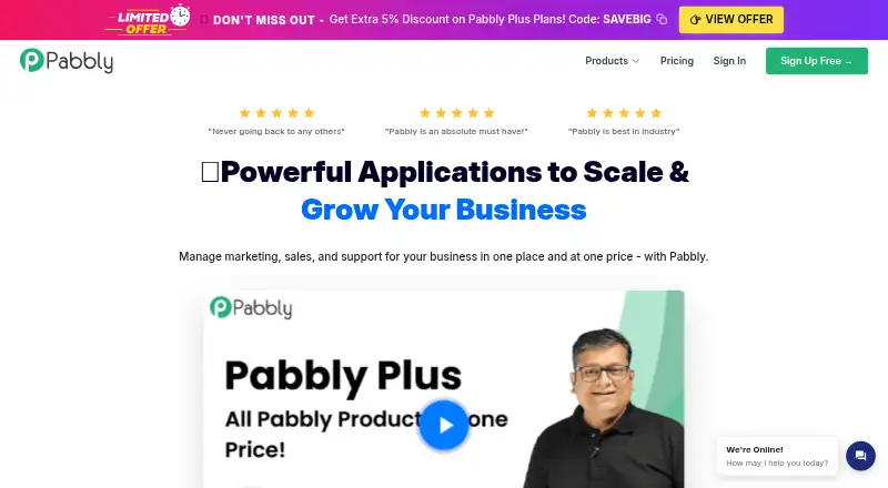 Pabbly Email Marketing's own site