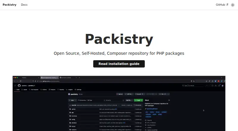 Packistry's own site
