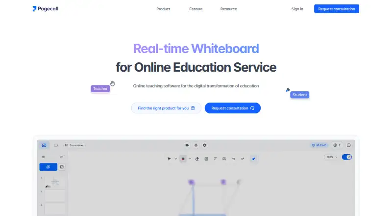 Pagecall's own site