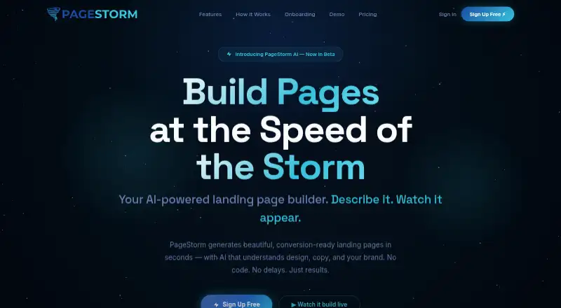 PageStorm AI's own site