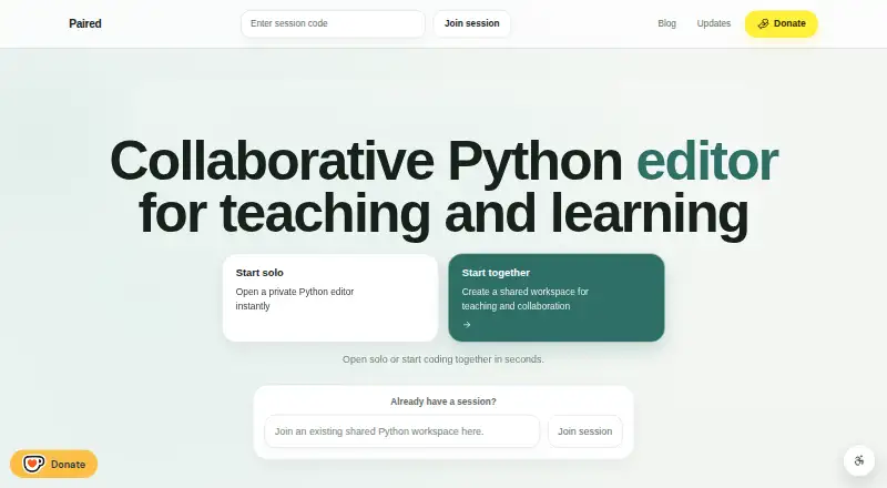 Paired's own site