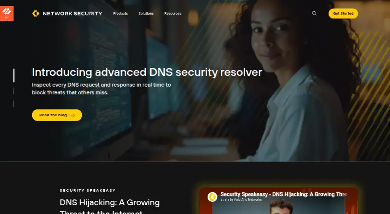 Palo Alto Networks Advanced DNS Security's own site