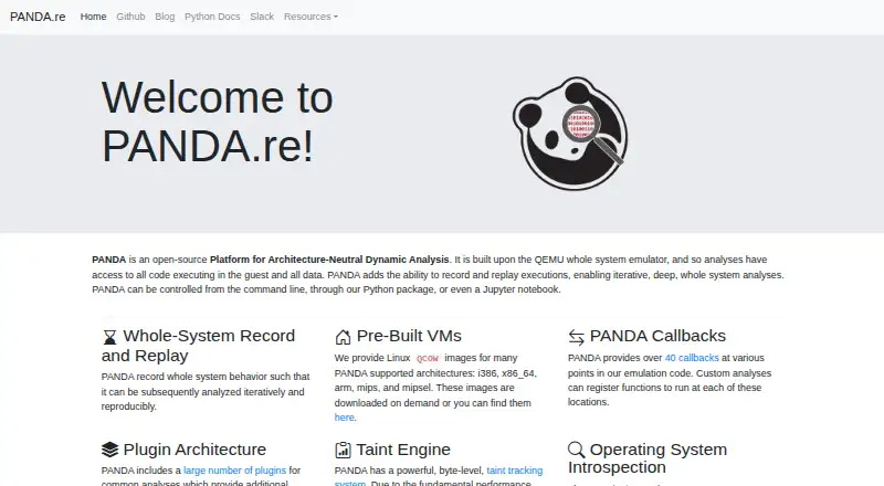 PANDA's own site