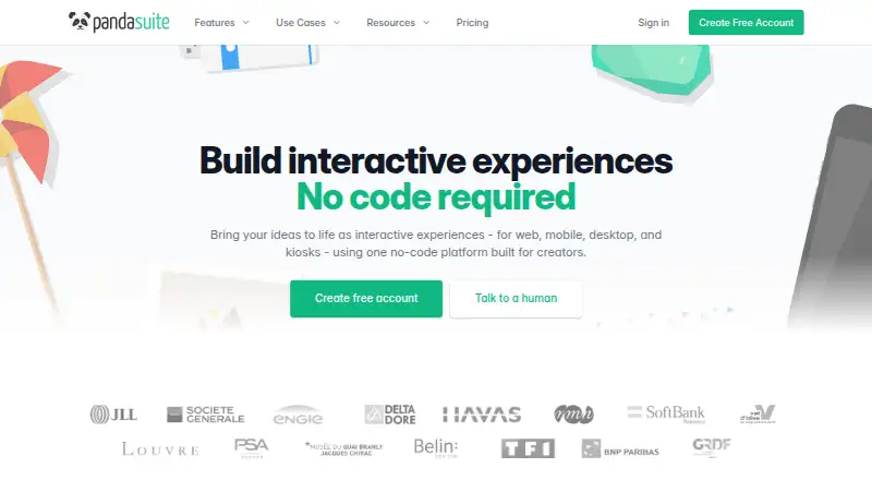 PandaSuite's own site