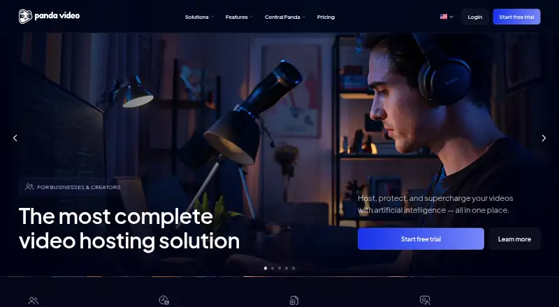 Panda Video's own site