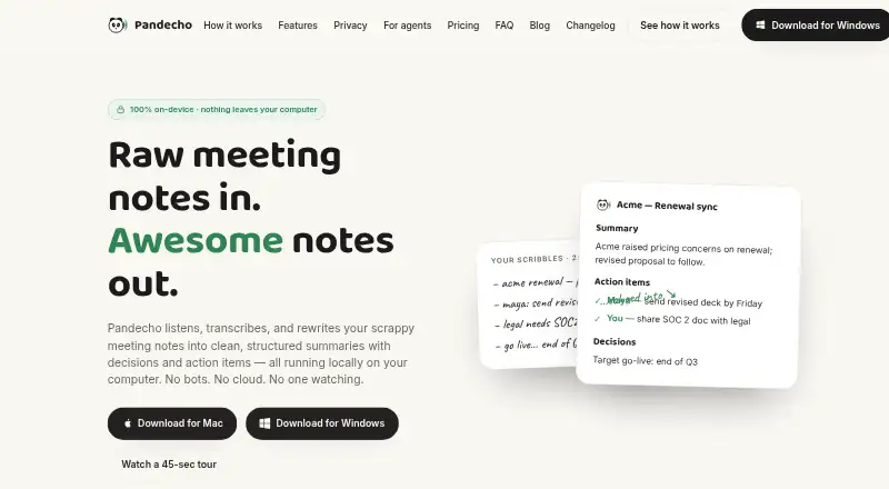 Pandecho's own site