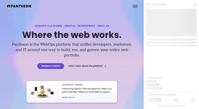 Pantheon's own site