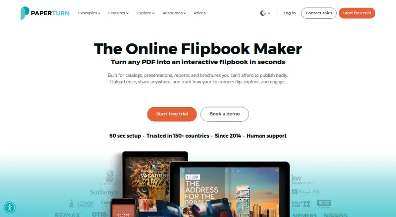 Paperturn's own site