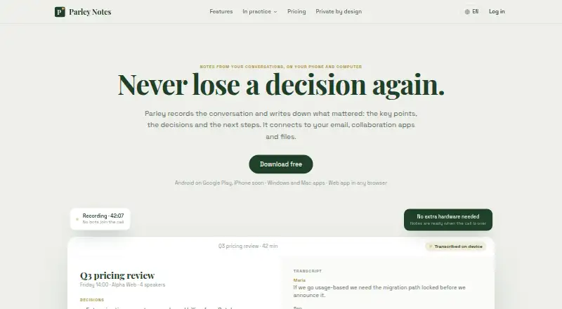 Parley Notes's own site