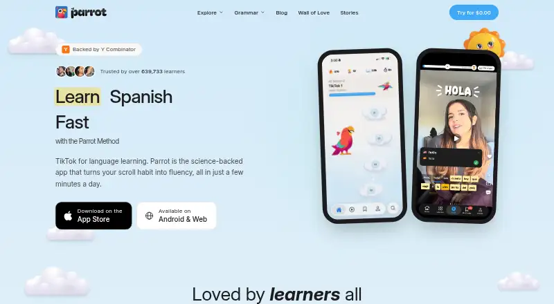 Parrot's own site