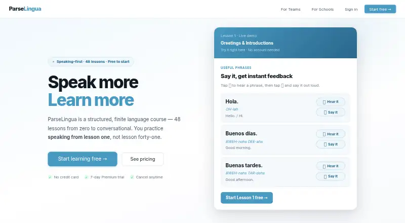 ParseLingua's own site