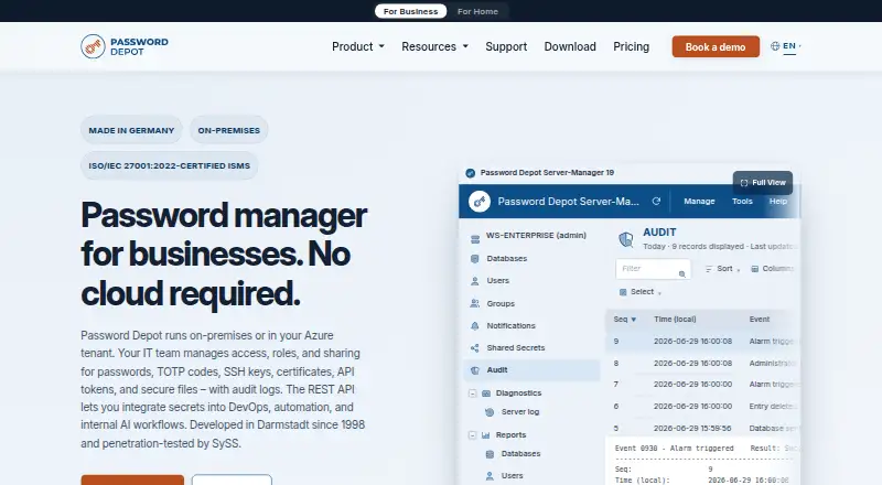 Password Depot's own site