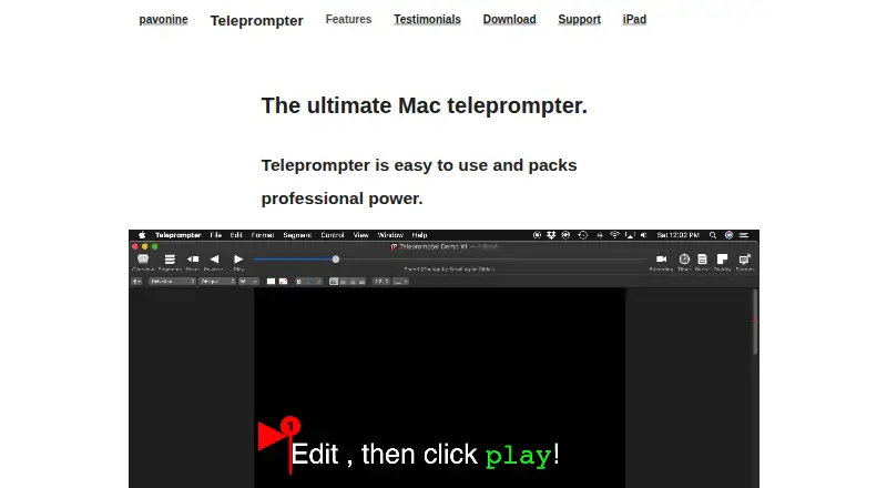 Pavonine Teleprompter's own site