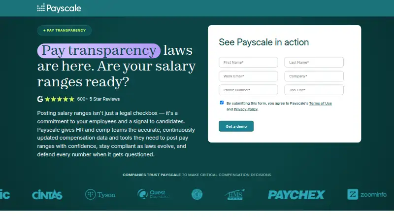 Payscale Pay Transparency's own site