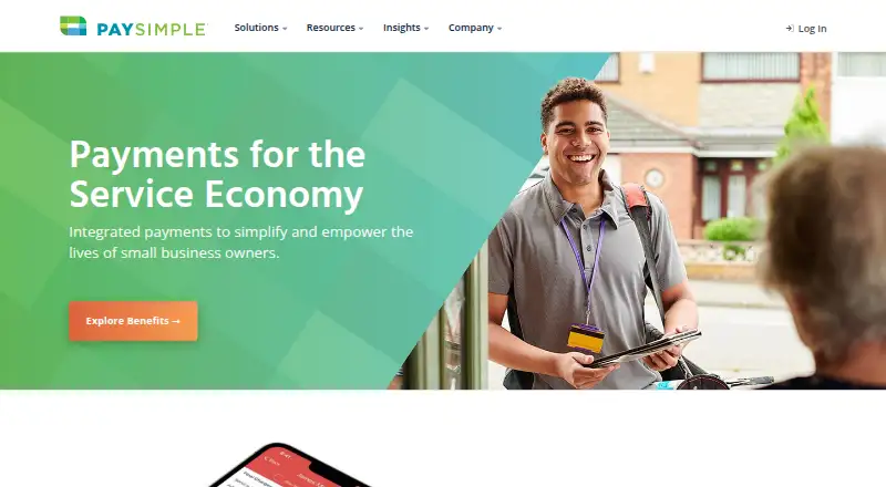 PaySimple's own site