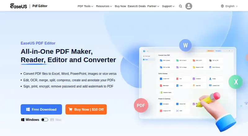 EaseUS PDF Editor's own site