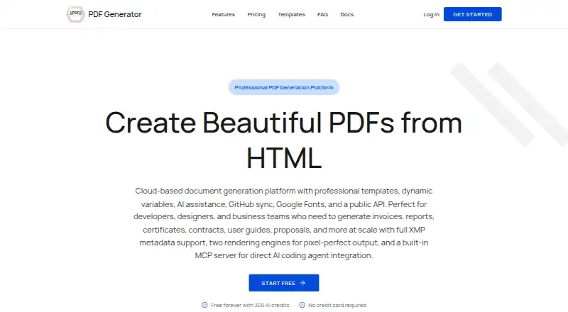 PdfGen's own site