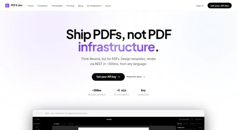 PDF4.dev's own site