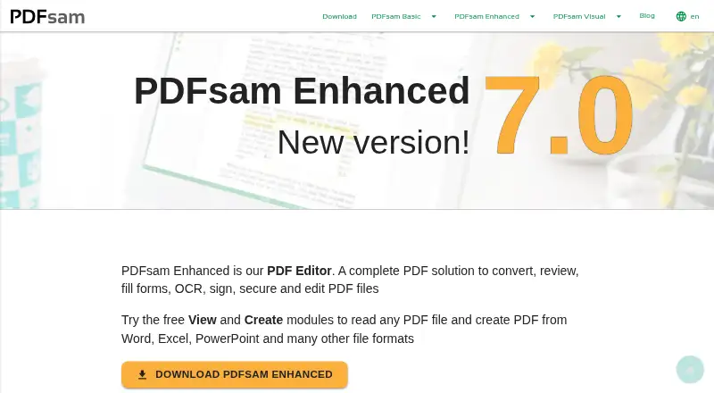 PDFsam Enhanced's own site