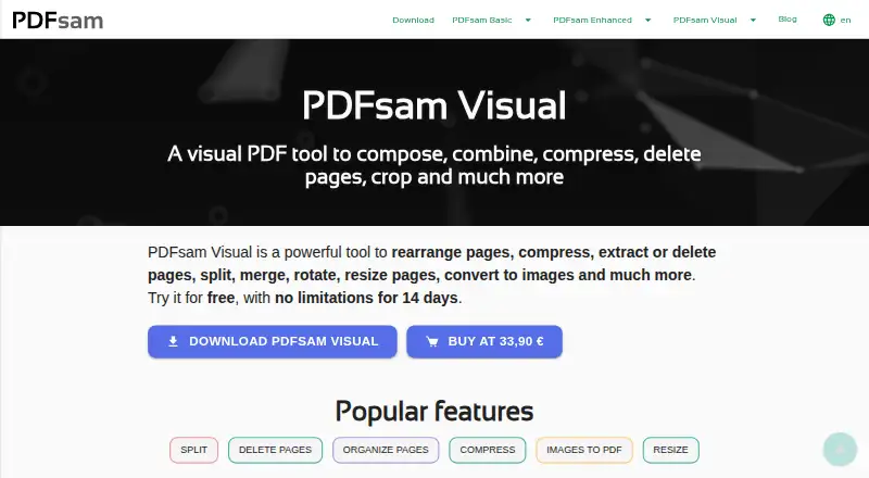 PDFsam Visual's own site