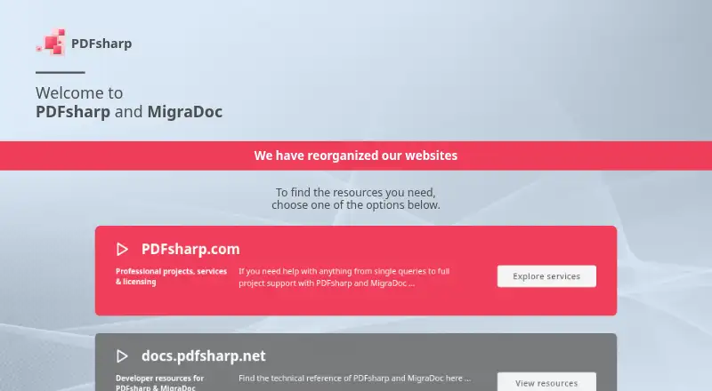 PDFsharp's own site