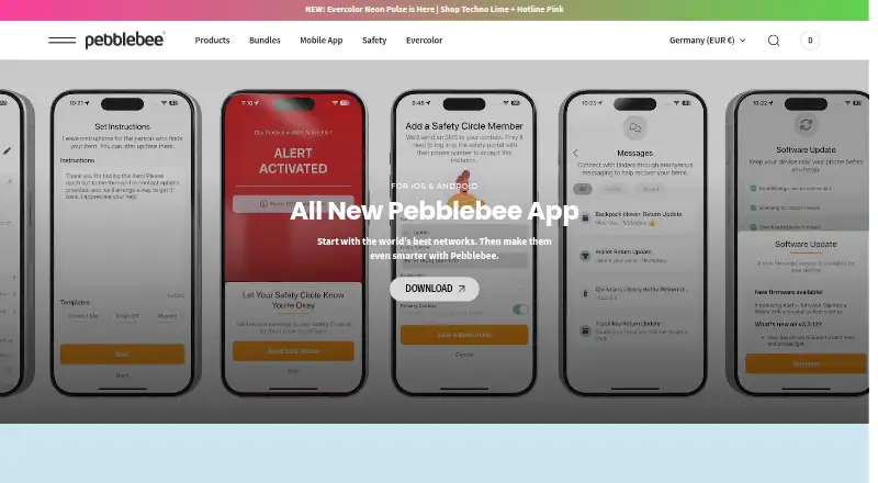 Pebblebee app's own site