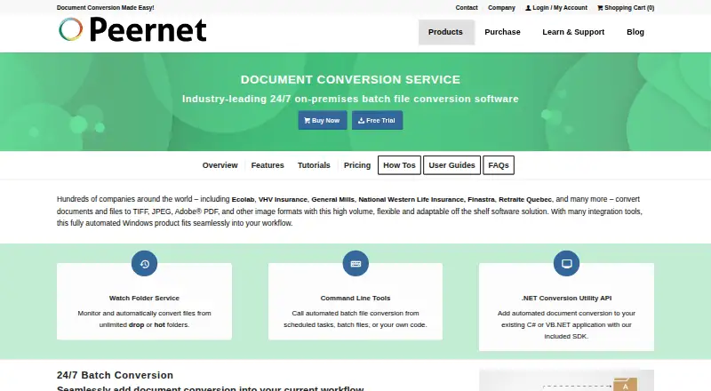 PEERNET Document Conversion Service's own site