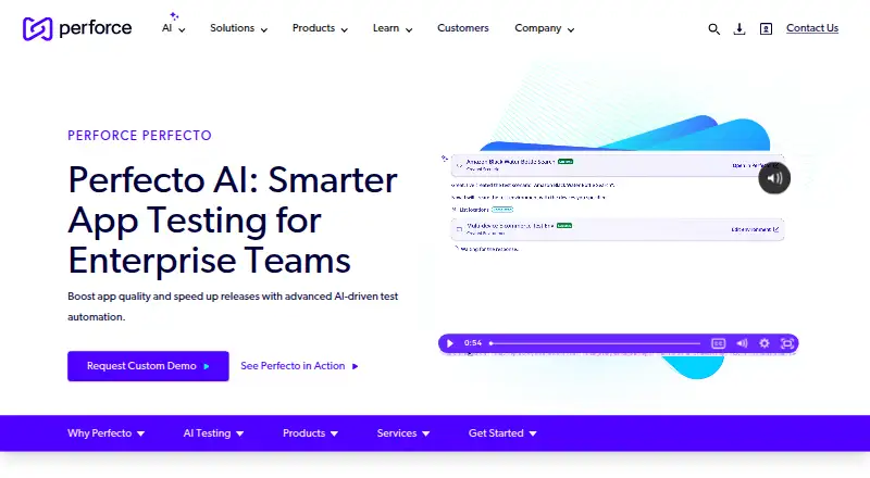 Perfecto's own site