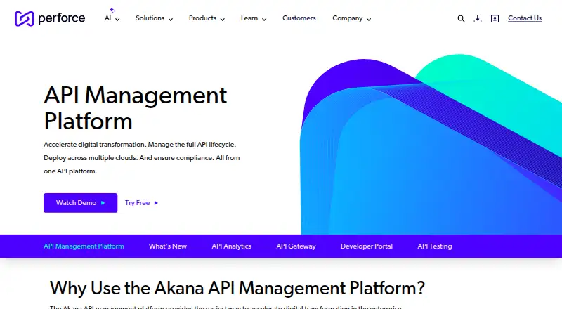 Akana API Platform's own site
