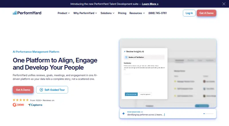 PerformYard's own site