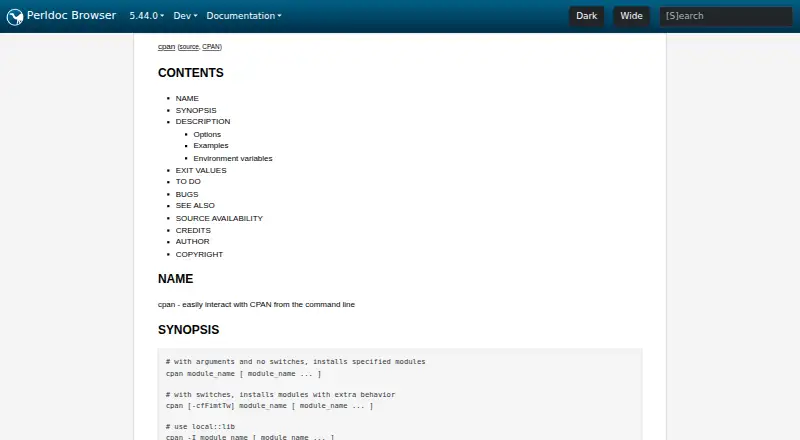 cpan's own site
