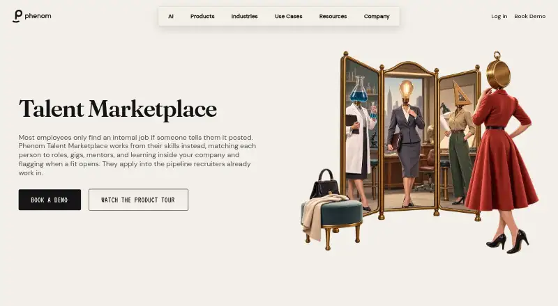 Phenom Talent Marketplace's own site