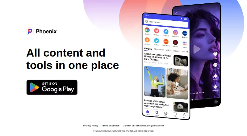 Phoenix Browser's own site