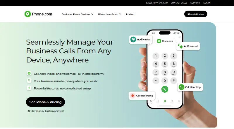 Phone.com's own site